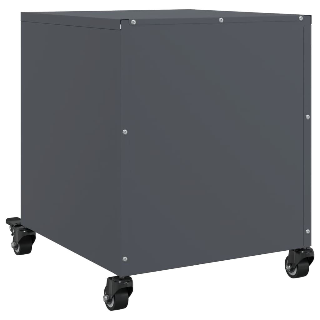 Bedside tables 2 pcs. Anthracite 36x39x43.5 cm steel