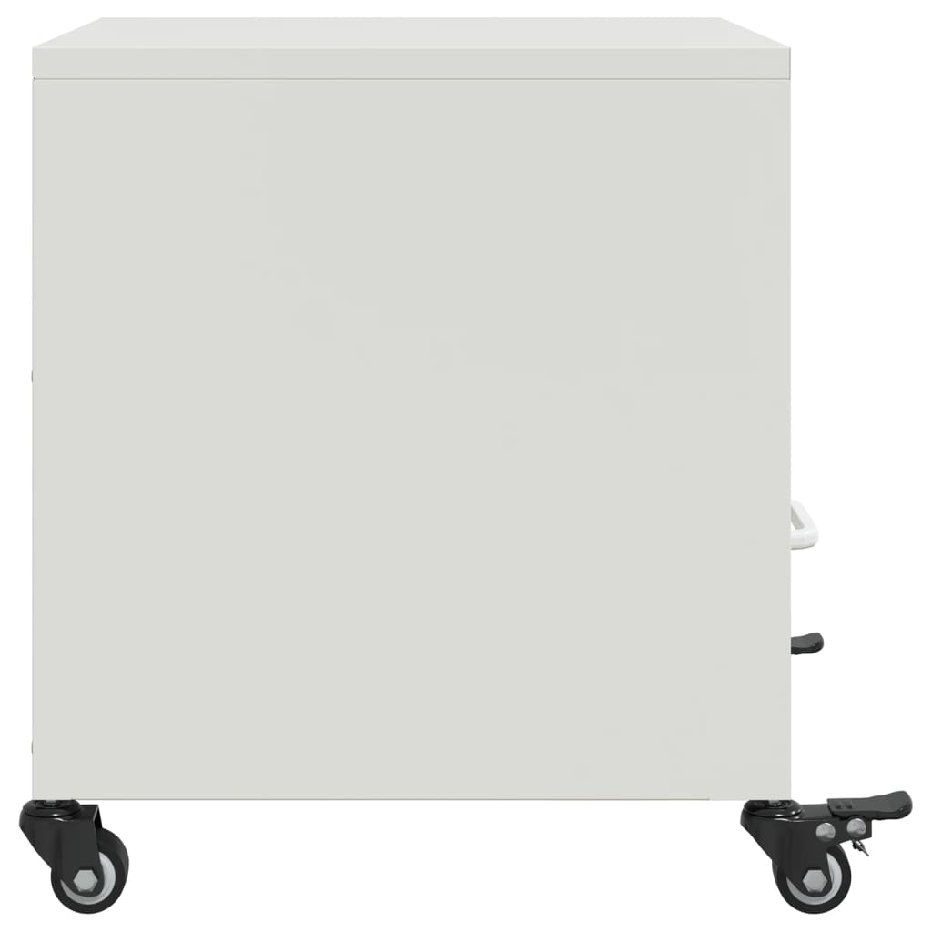 Tables de chevet 2 pcs. Blanc 36x39x43,5 cm en acier