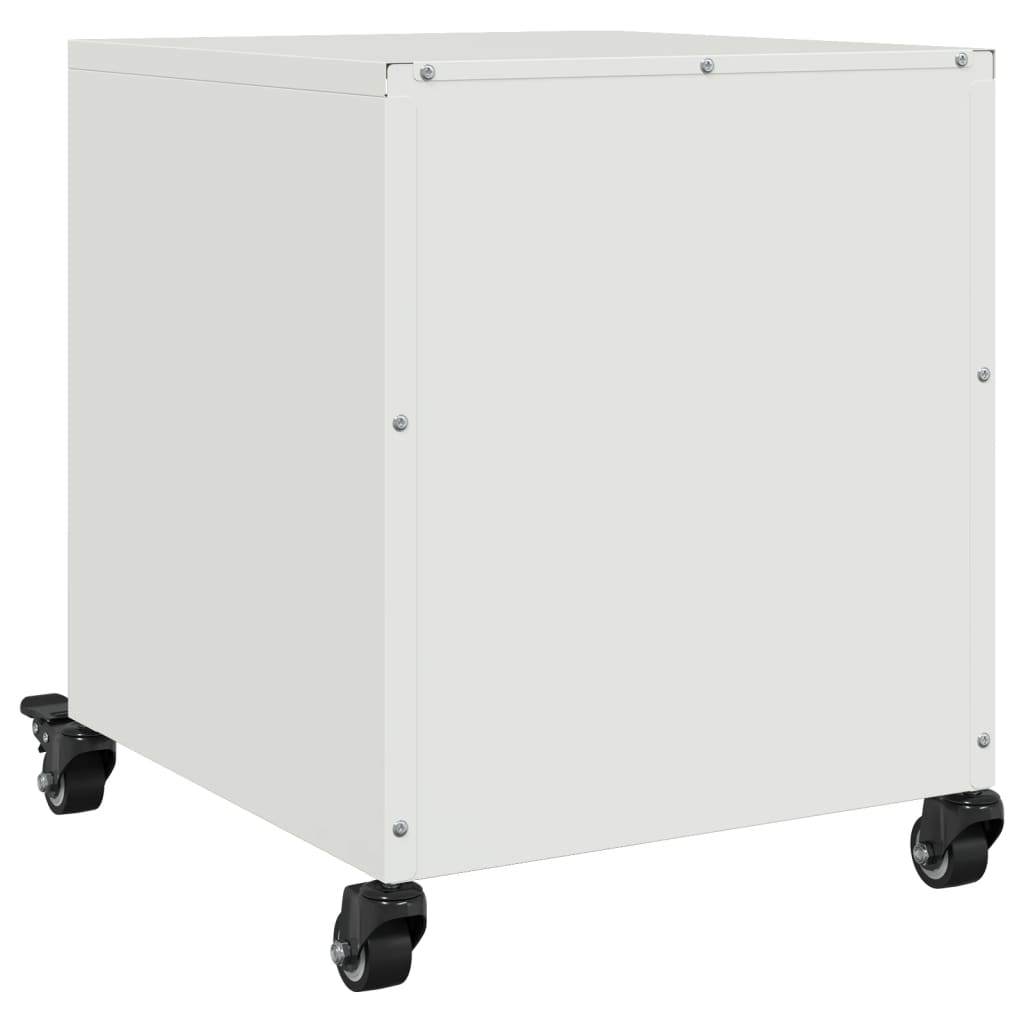 Tables de chevet 2 pcs. Blanc 36x39x43,5 cm en acier