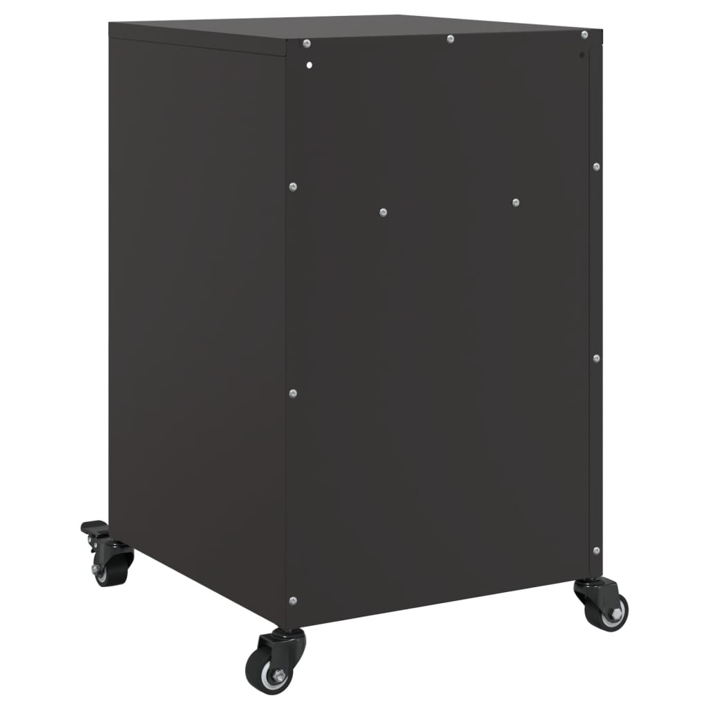 Bedside Table Black 36x39x59 cm Steel