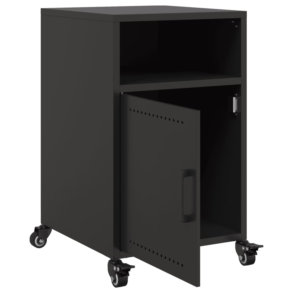 Tables de chevet 2 pcs. Acier noir 36x39x59 cm