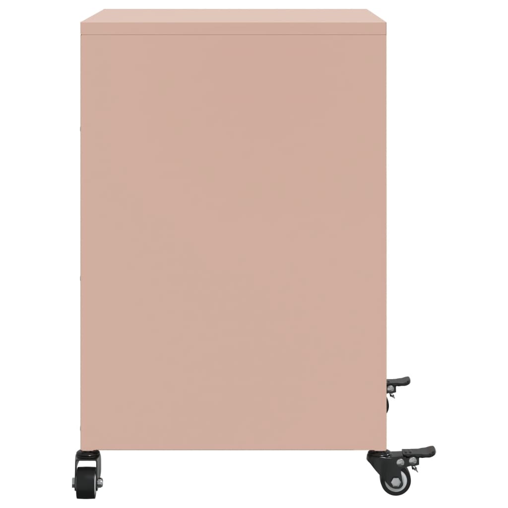 Tables de chevet 2 pcs. Rose 36x39x59 cm en acier