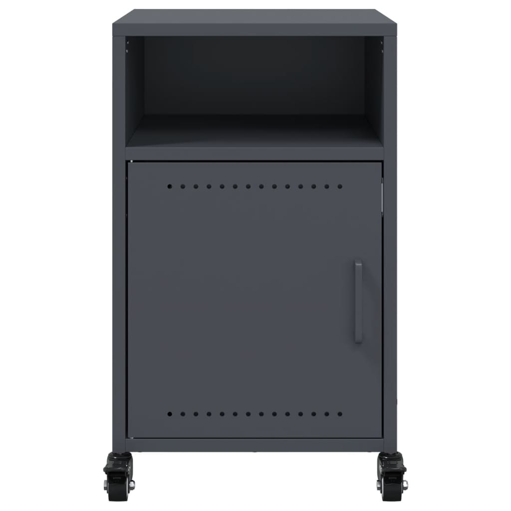 Bedside tables 2 pcs. Anthracite 36x39x59 cm steel