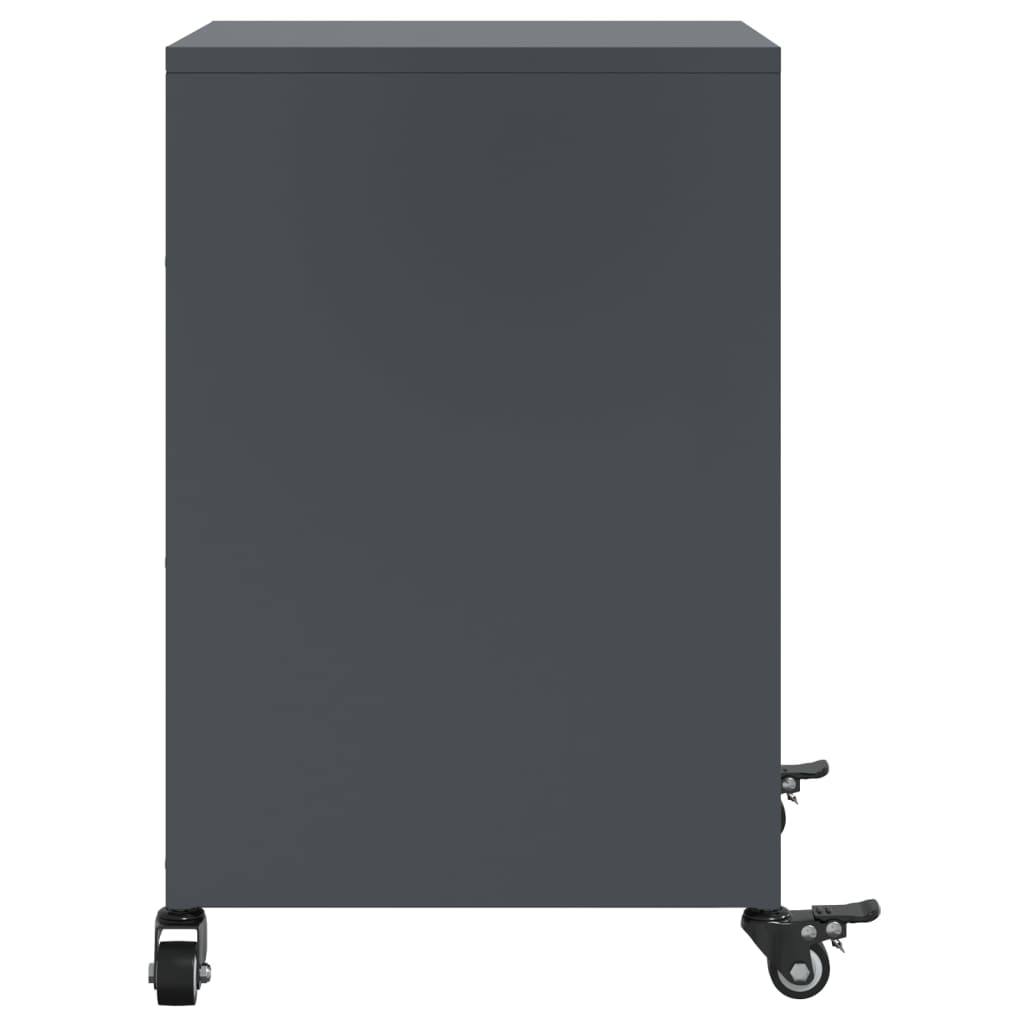 Bedside tables 2 pcs. Anthracite 36x39x59 cm steel