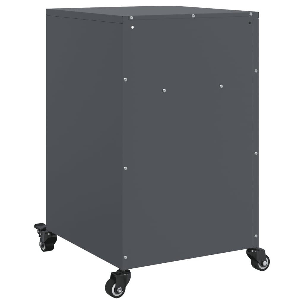 Bedside tables 2 pcs. Anthracite 36x39x59 cm steel