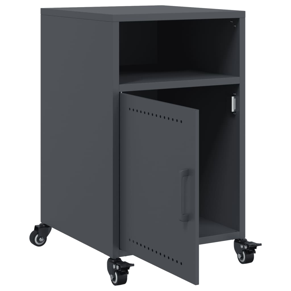 Bedside tables 2 pcs. Anthracite 36x39x59 cm steel