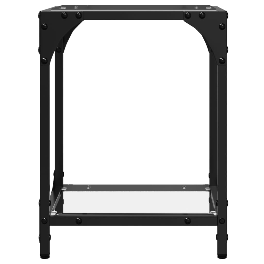 Coffee tables with glass top 2 pcs. Transparent 30x30x40 cm steel