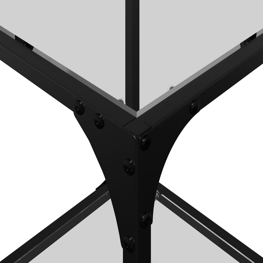 Coffee tables with glass top 2 pcs. Transparent 30x30x40 cm steel