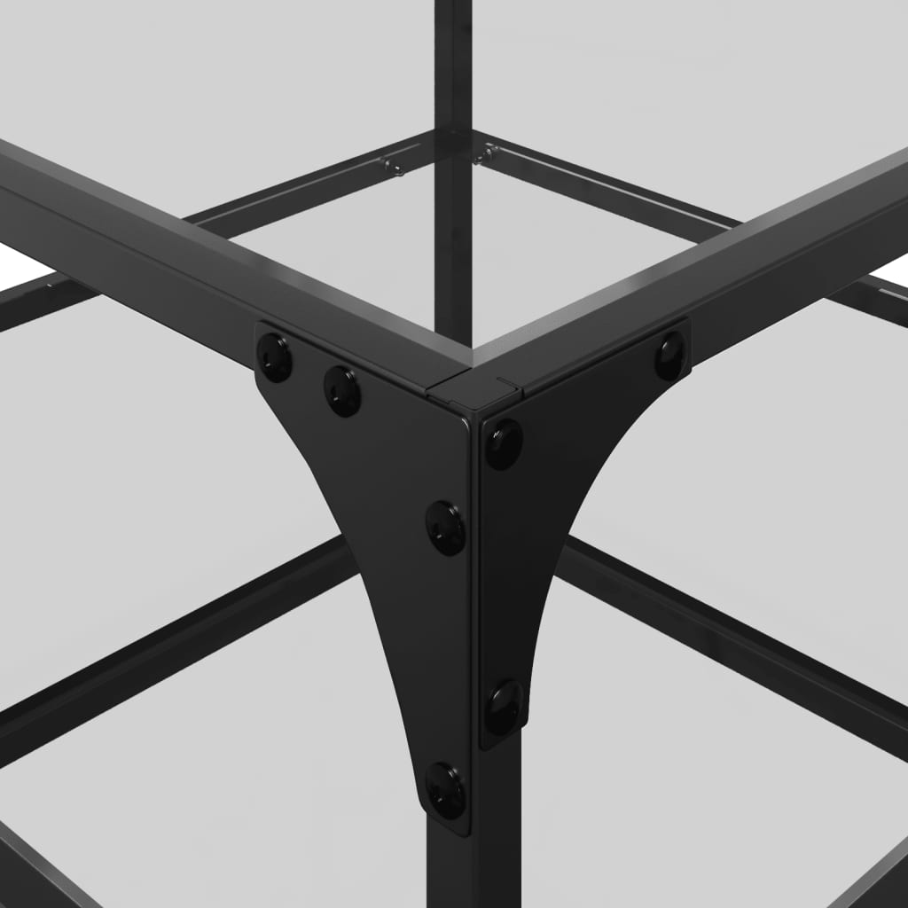Coffee tables with glass tops 2 pcs. Transparent 50x50x45cm steel