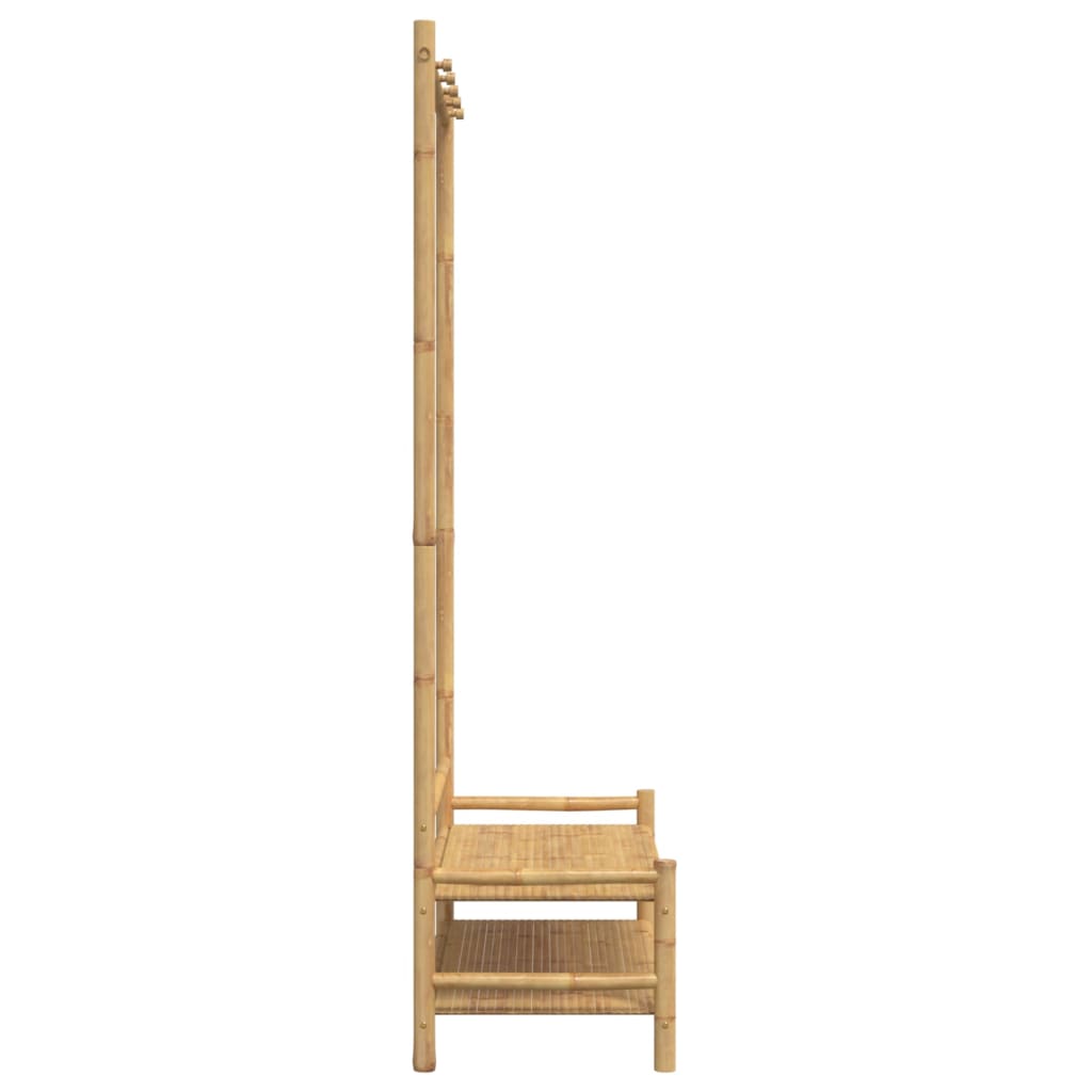 Clothes rack with shelves 103x40x183 cm bamboo