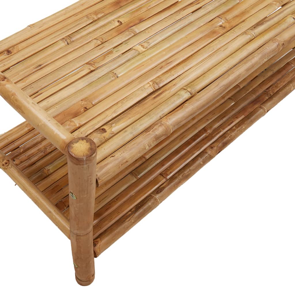 Clothes rack with shelves 103x40x183 cm bamboo