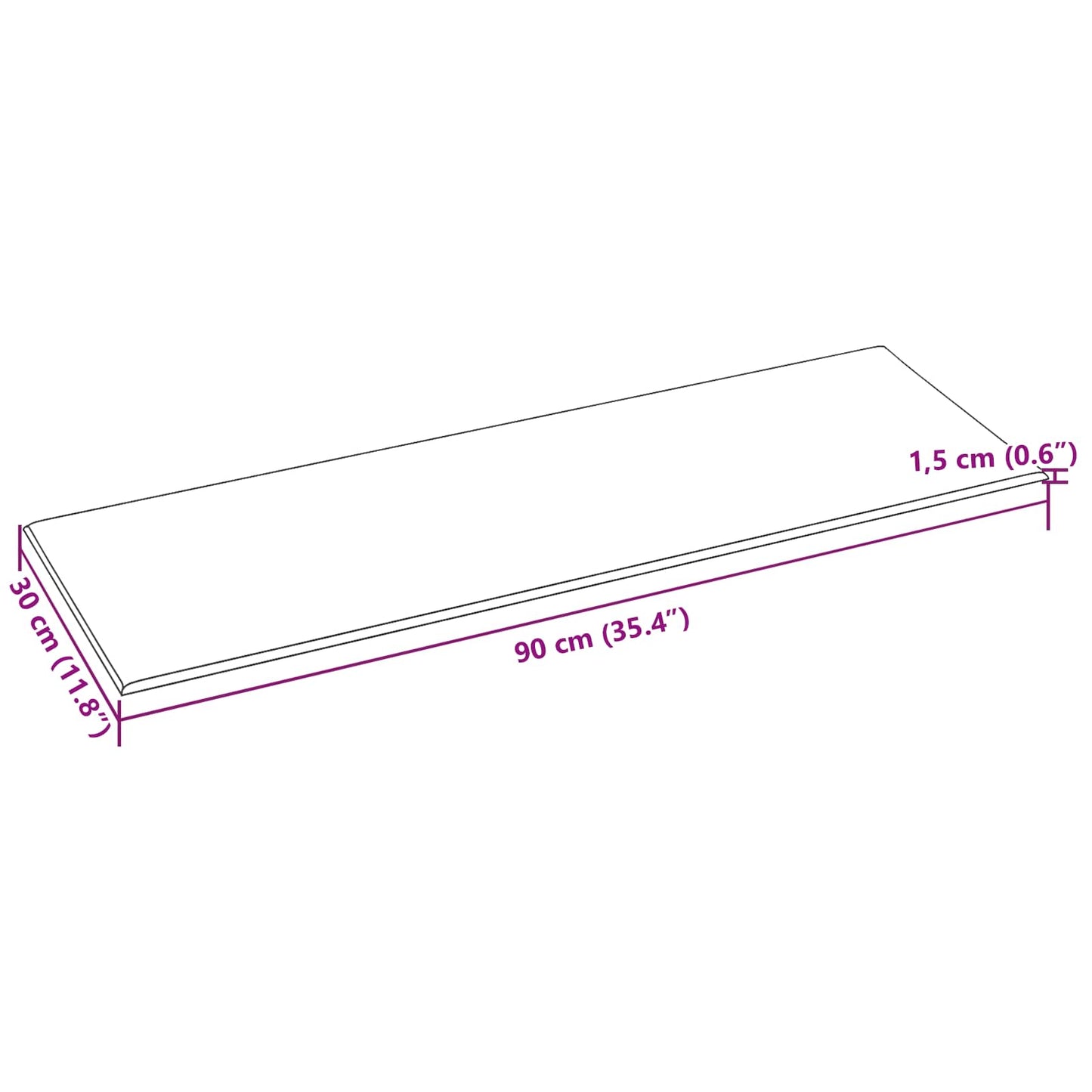 Wandkopfteilen 12 stk. 90 x 30 cm Cappuccino Stoff