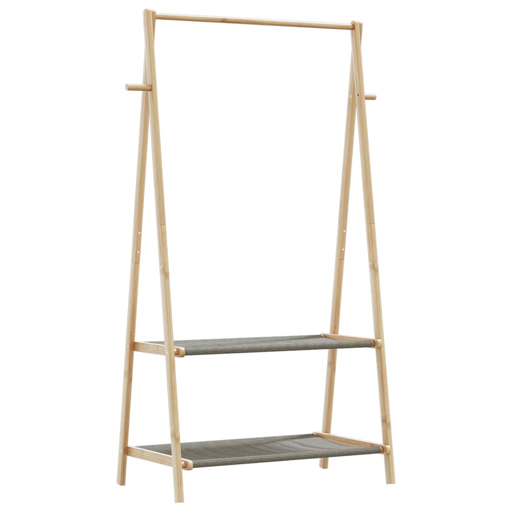 Clothes rack with shelves 96x45.5x150.5 cm bamboo