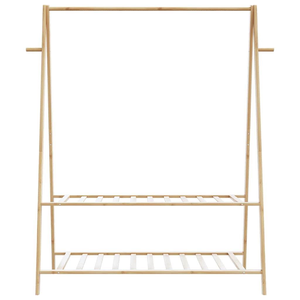 Clothes rack with shelves 132x45.5x150.5 cm bamboo