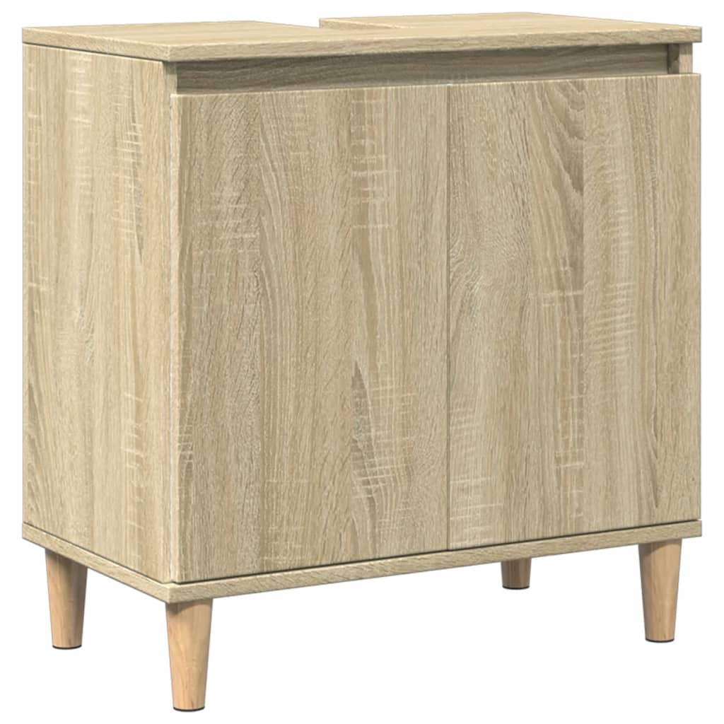 Washbasin base cabinet Sonoma oak 58x33x60 cm wood material