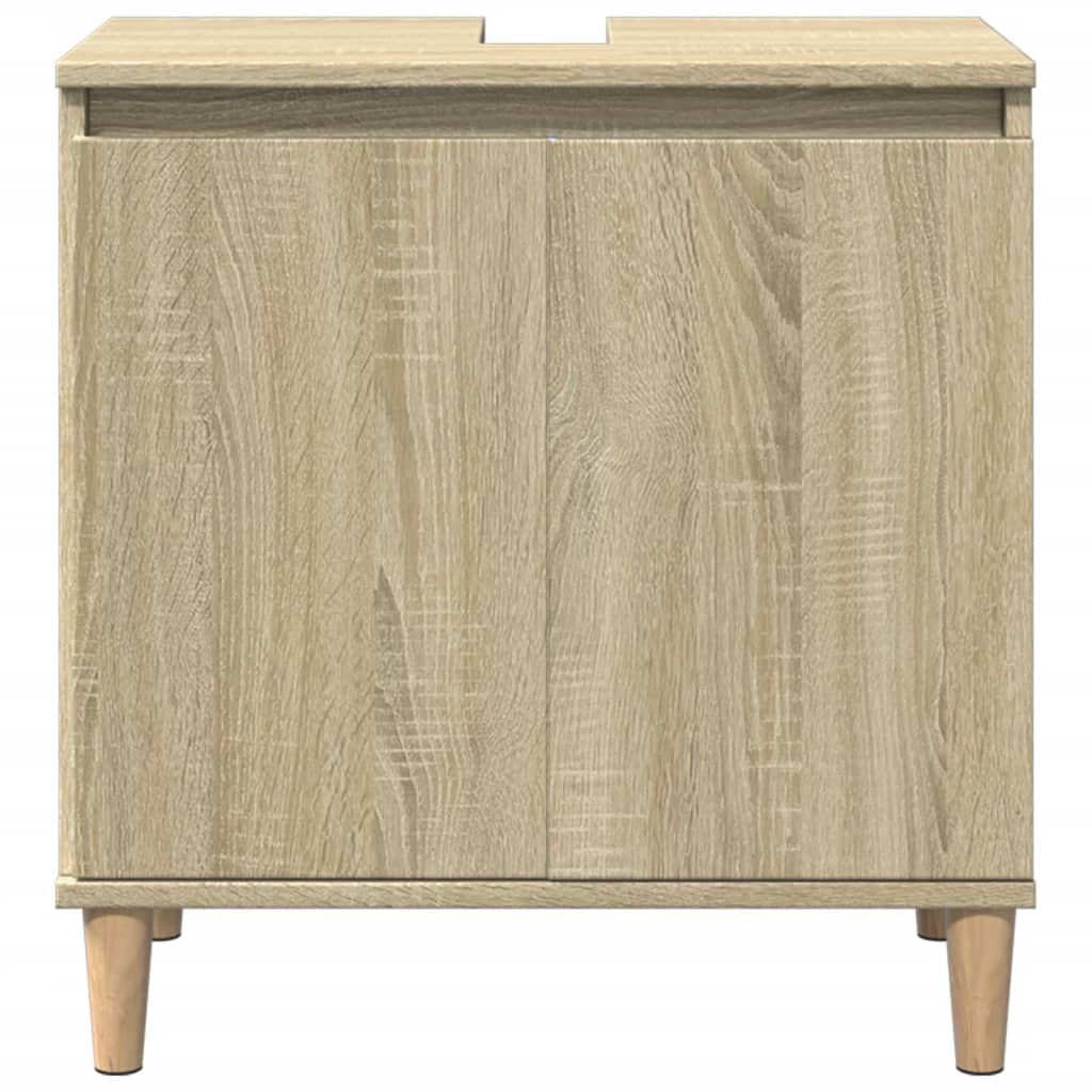 Washbasin base cabinet Sonoma oak 58x33x60 cm wood material