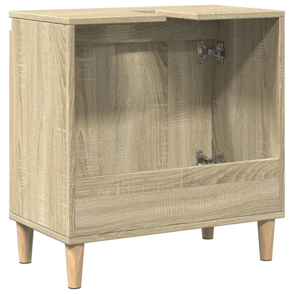 Washbasin base cabinet Sonoma oak 58x33x60 cm wood material