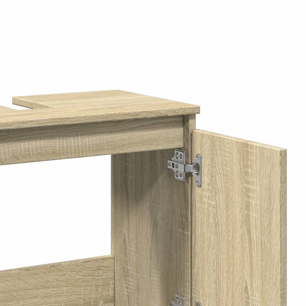 Washbasin base cabinet Sonoma oak 58x33x60 cm wood material
