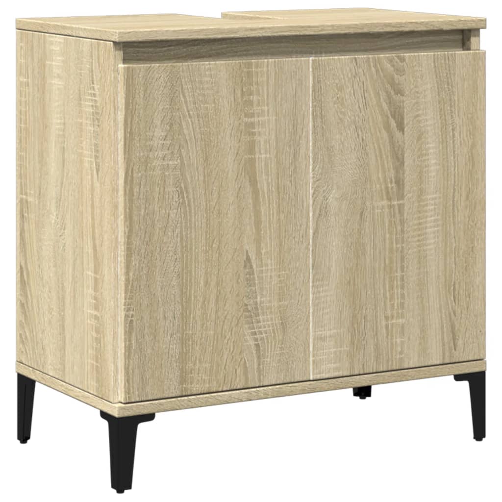 Washbasin base cabinet Sonoma oak 58x33x60 cm wood material
