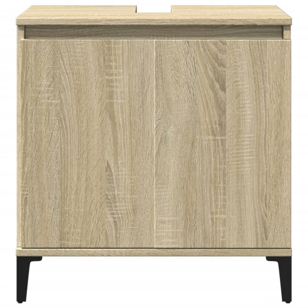 Washbasin base cabinet Sonoma oak 58x33x60 cm wood material