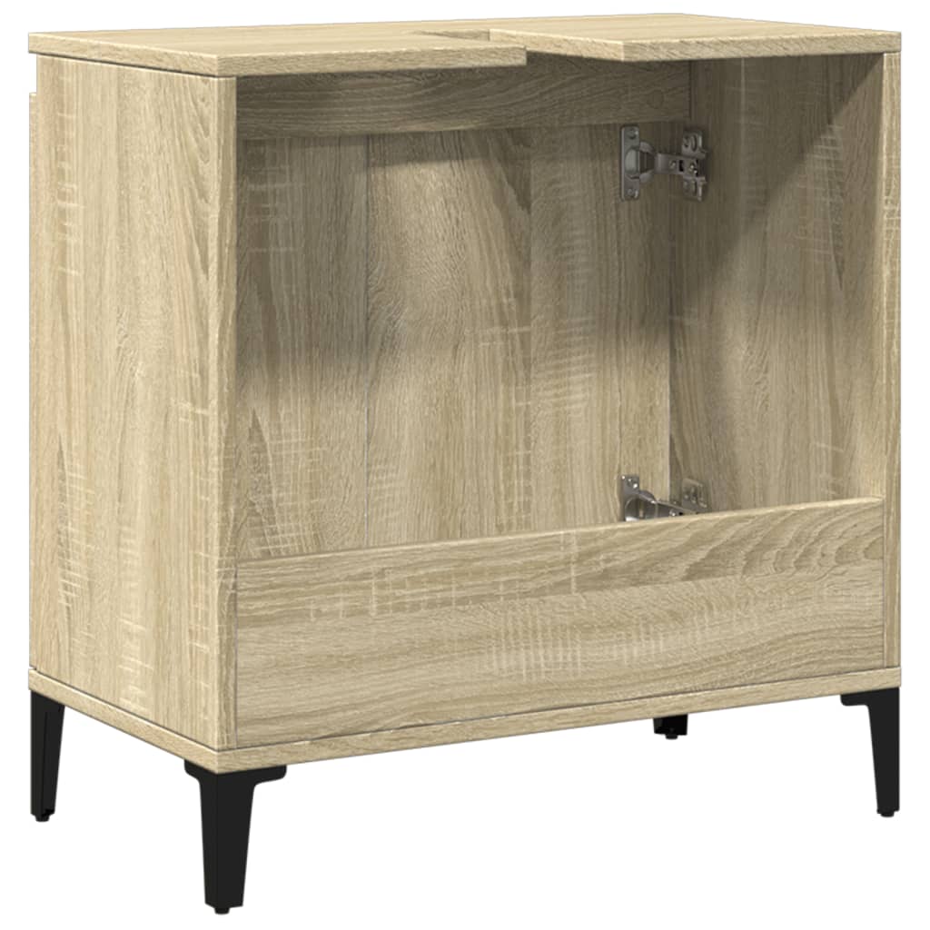 Washbasin base cabinet Sonoma oak 58x33x60 cm wood material