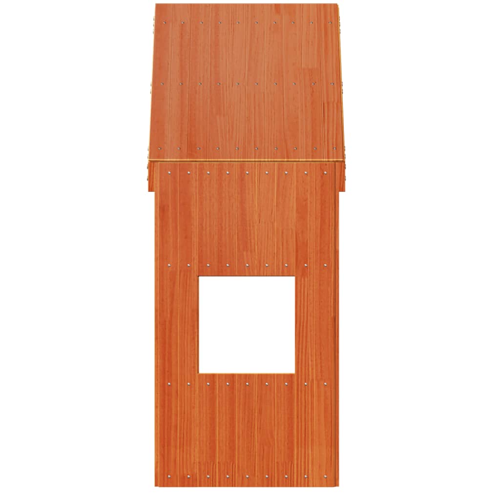 Toit pour lit enfant cire marron 55x84x132 cm bois massif