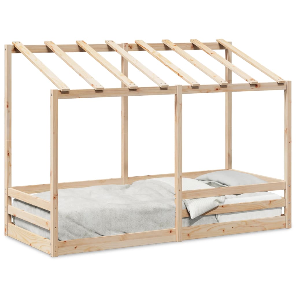Children's bed with roof 75x190 cm solid pine wood
