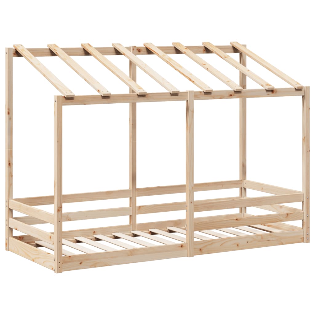 Children's bed with roof 75x190 cm solid pine wood