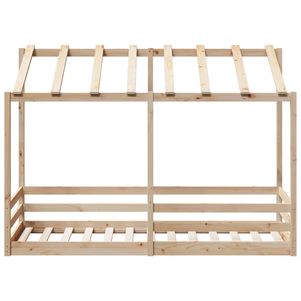 Children's bed with roof 75x190 cm solid pine wood