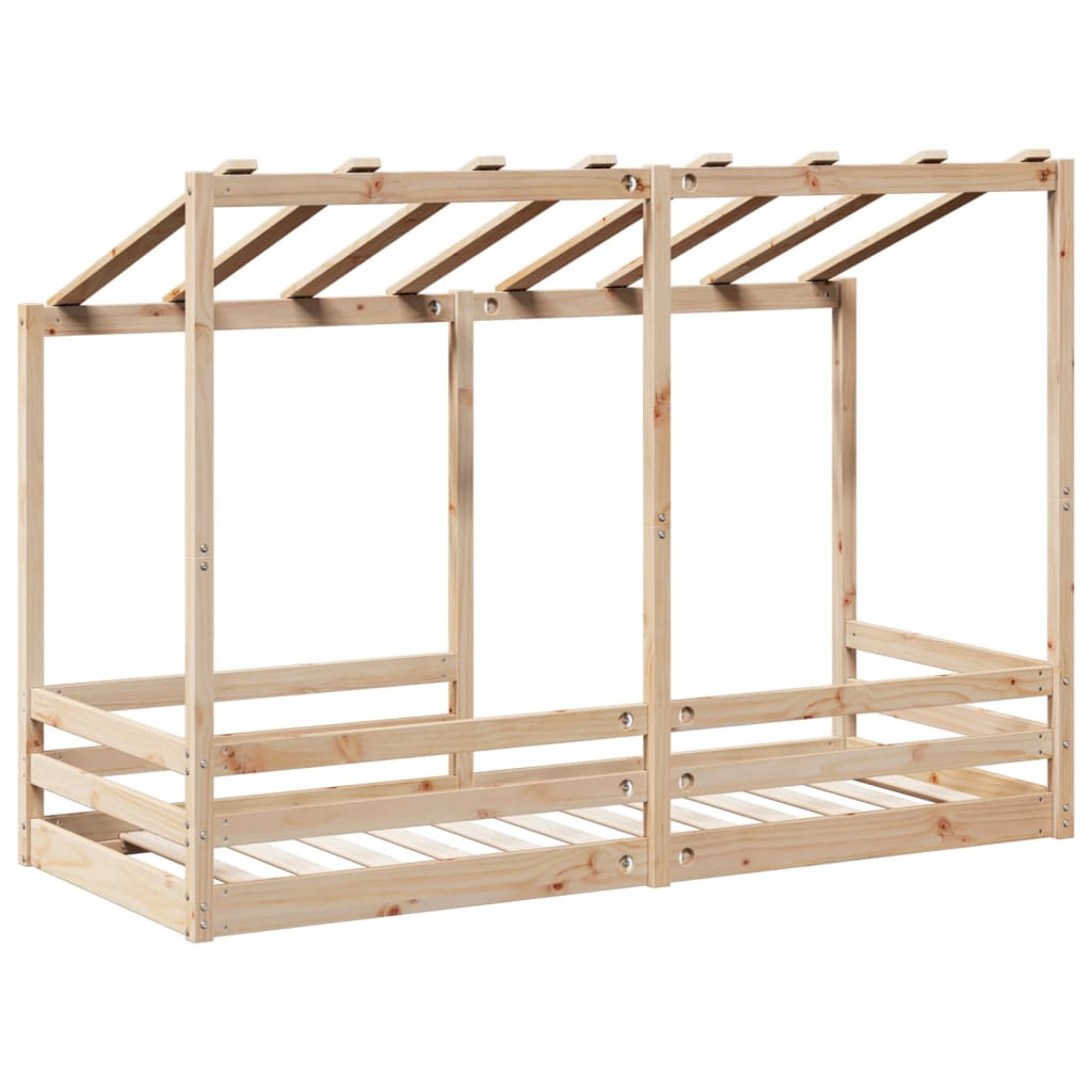 Children's bed with roof 75x190 cm solid pine wood
