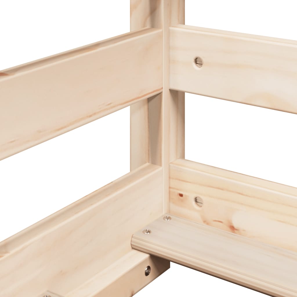 Children's bed with roof 75x190 cm solid pine wood