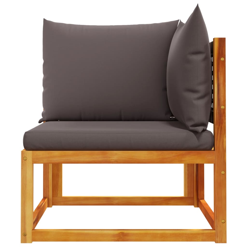 Gartensofa-Ecke mit Kissen Holz Akazie & Rattan