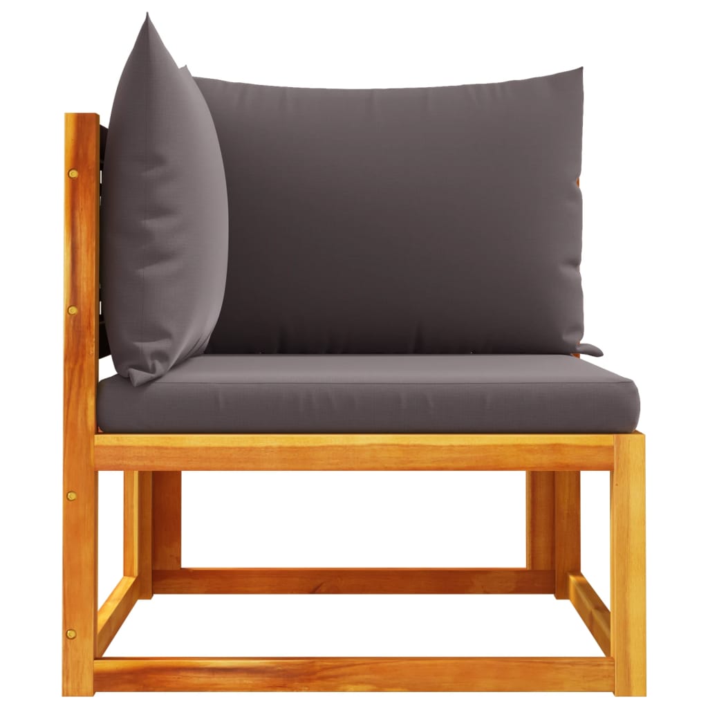 Gartensofa-Ecke mit Kissen Holz Akazie & Rattan