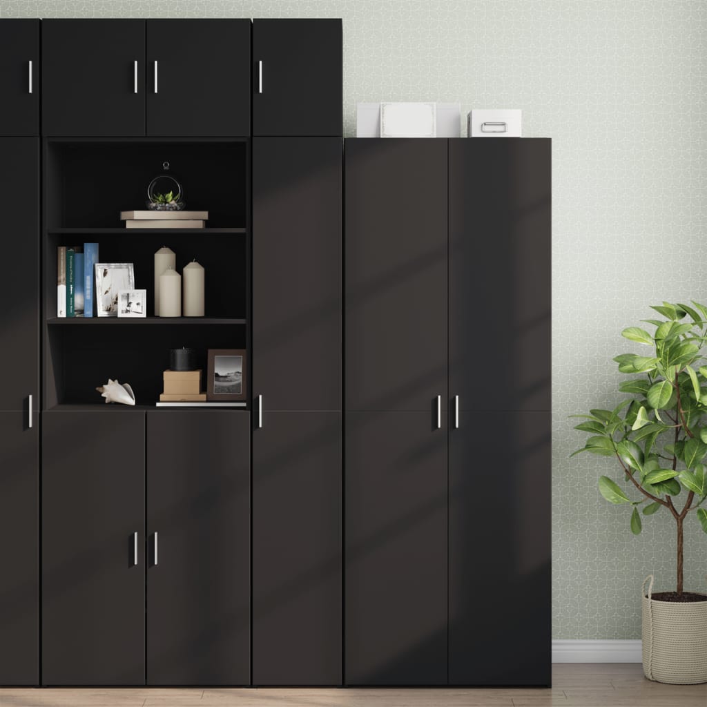 Wall Cabinet Black 30x42.5x40 cm Wood Material