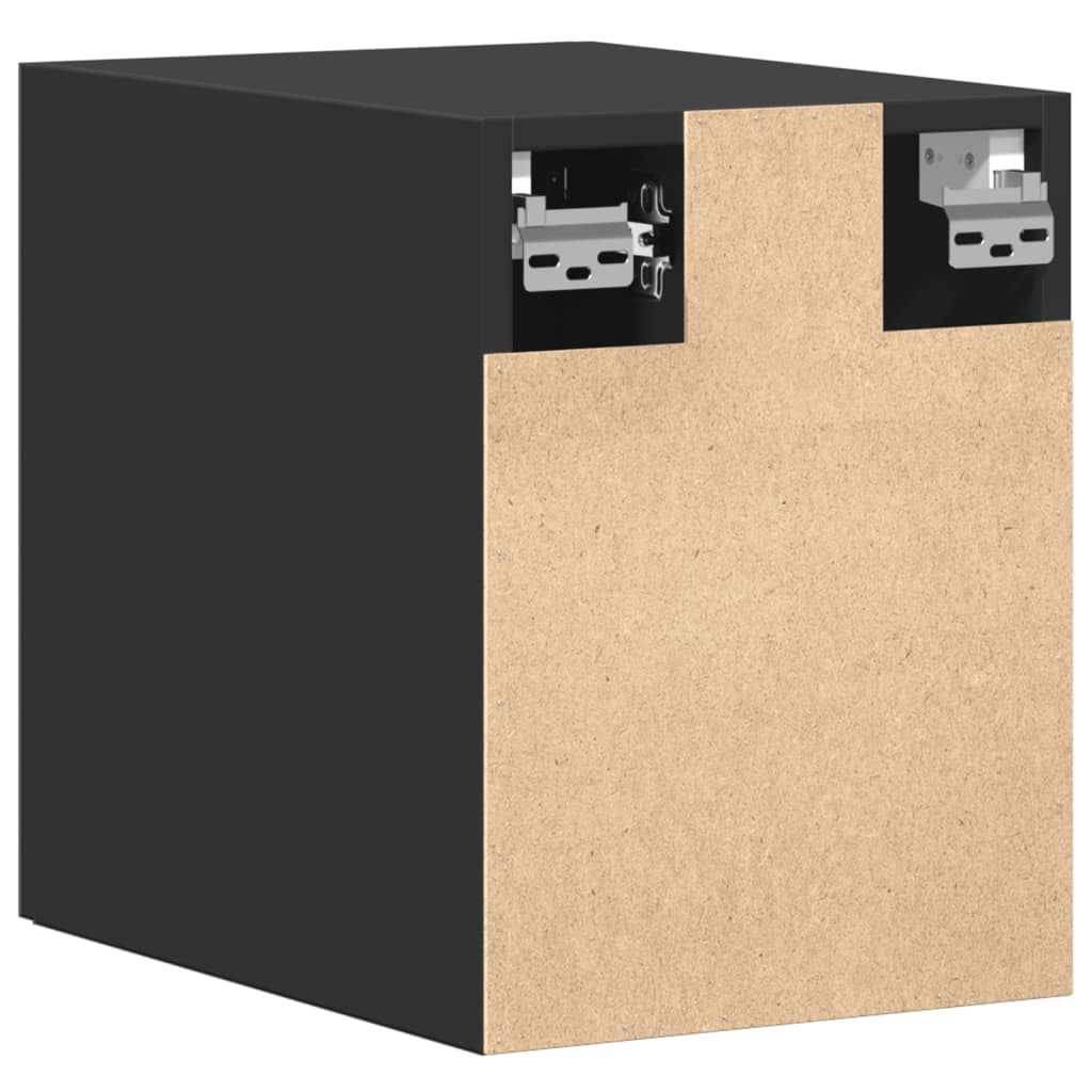 Wall Cabinet Black 30x42.5x40 cm Wood Material