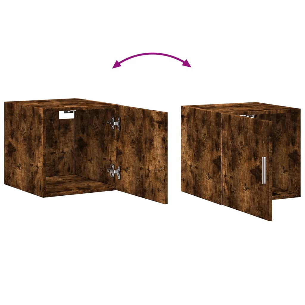 Armoire murale chêne fumé 40x42,5x40 cm matériau bois
