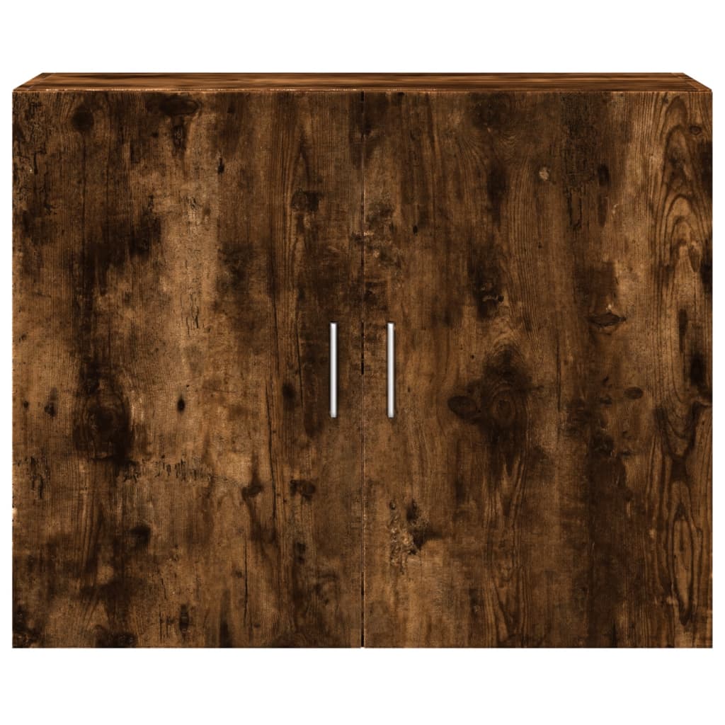 Wall Cabinet Smoked Oak 80x42.5x64 cm Wood Material