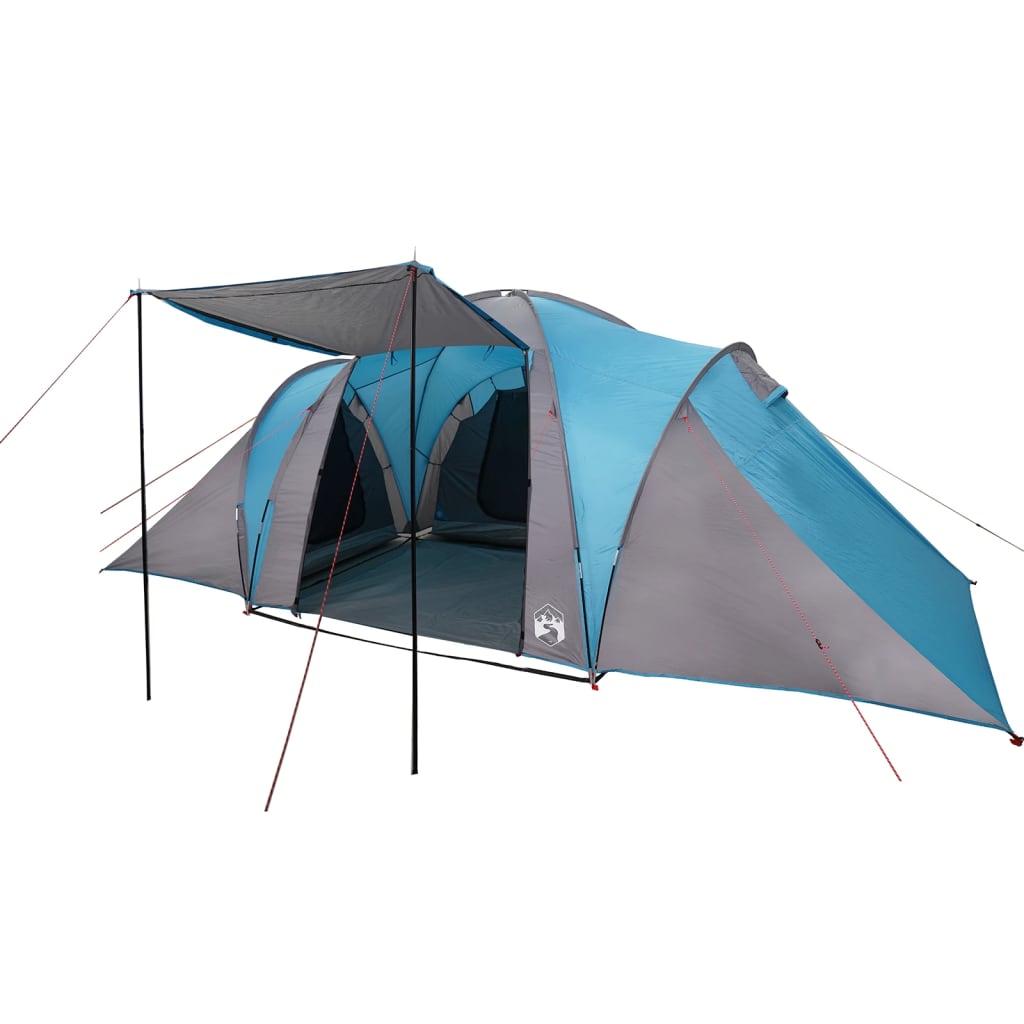 Tente familiale dôme 6 personnes bleue imperméable