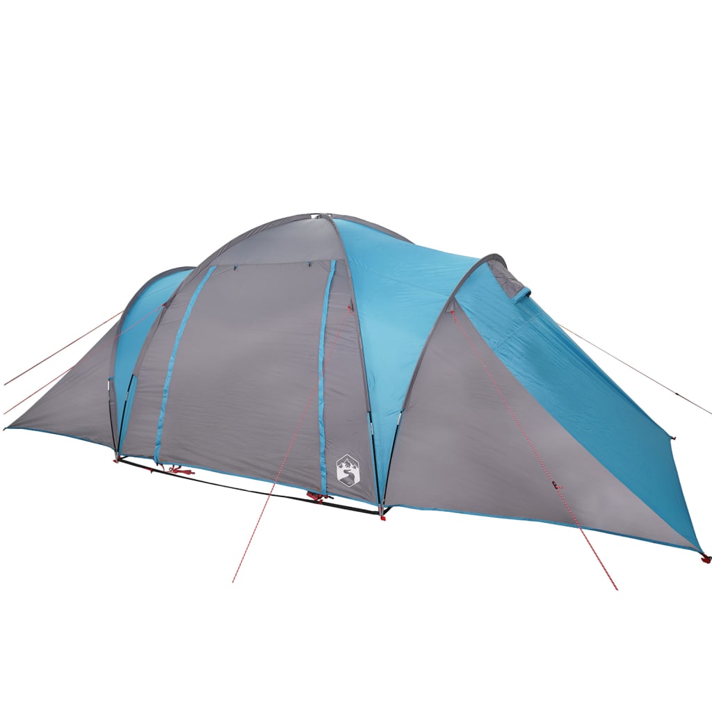 Tente familiale dôme 6 personnes bleue imperméable