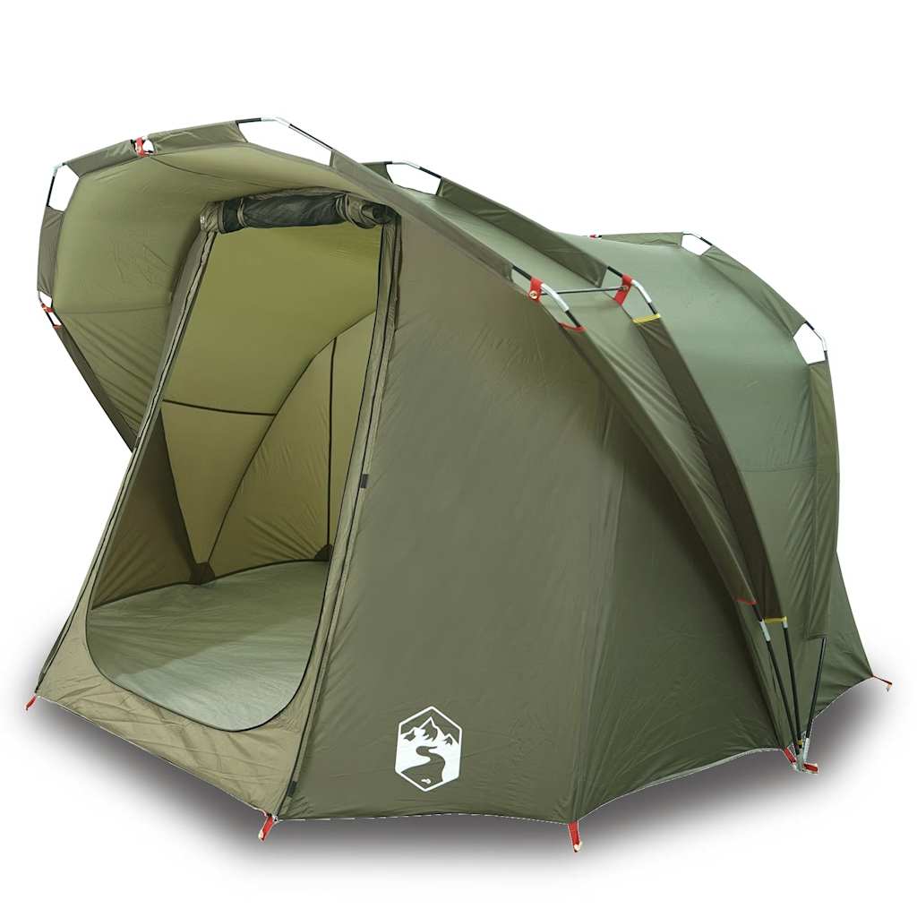 Fishing Tent 4 Persons Olive Green Waterproof