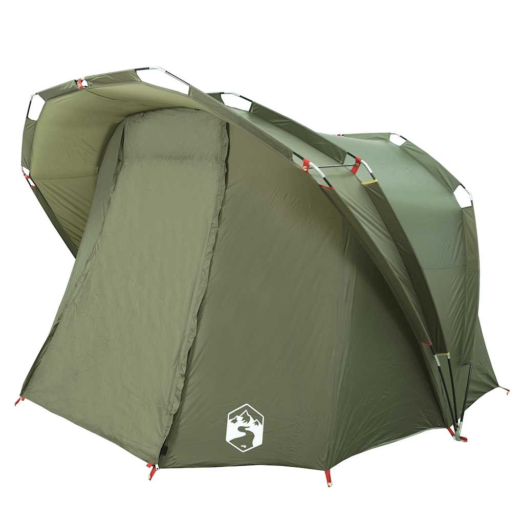 Fishing Tent 4 Persons Olive Green Waterproof