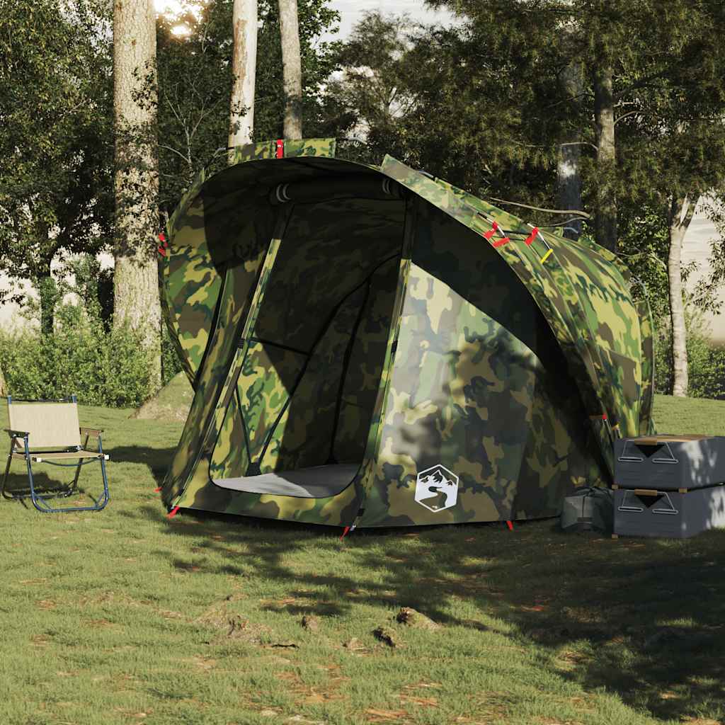 Tente de pêche 4 personnes motif camouflage imperméable