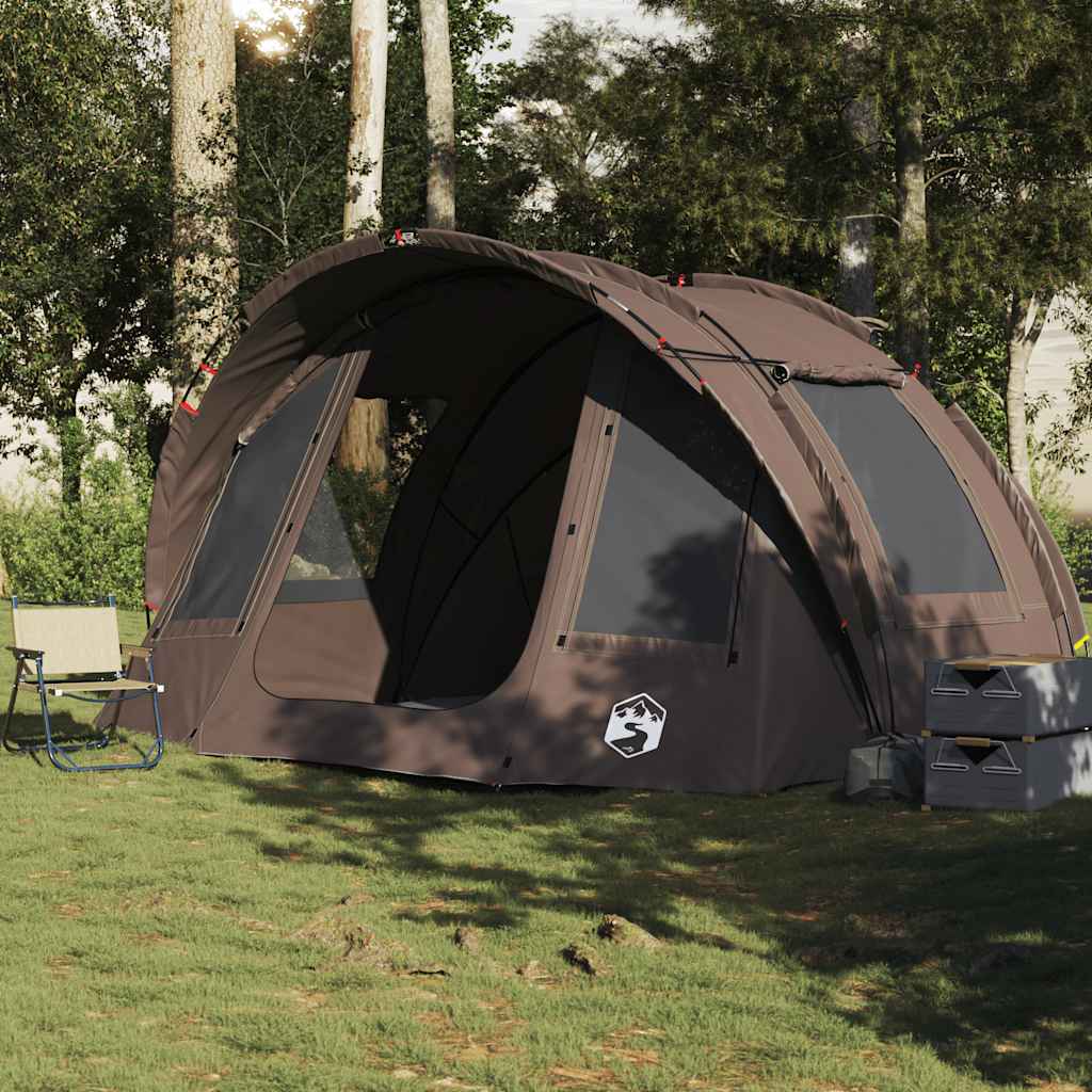 Fishing Tent 2 Persons Brown Waterproof