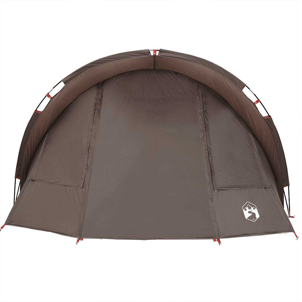 Fishing Tent 2 Persons Brown Waterproof