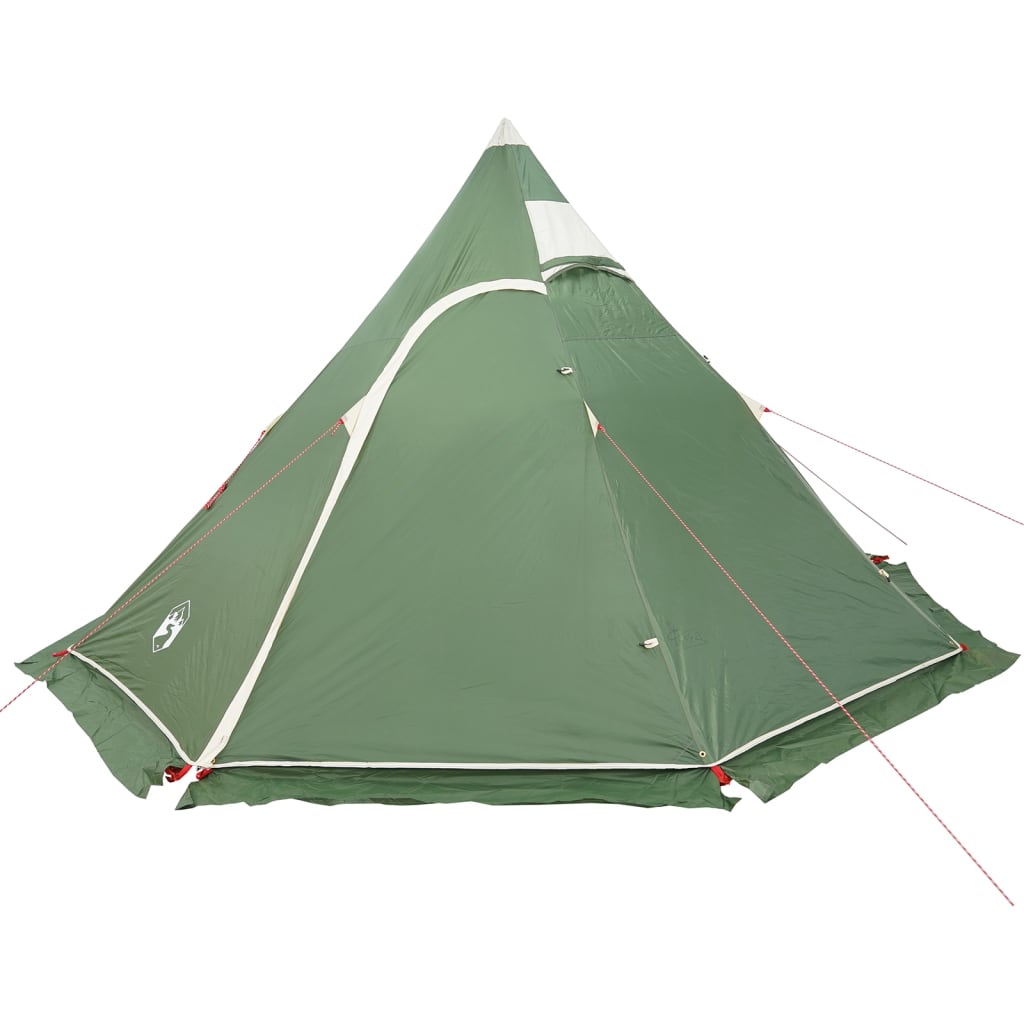 Tipi Camping Tent 5 Persons Green Waterproof