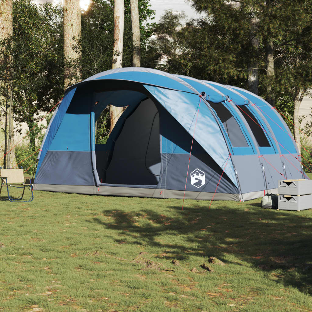 Tunnel Tent 5 Persons Blue Waterproof