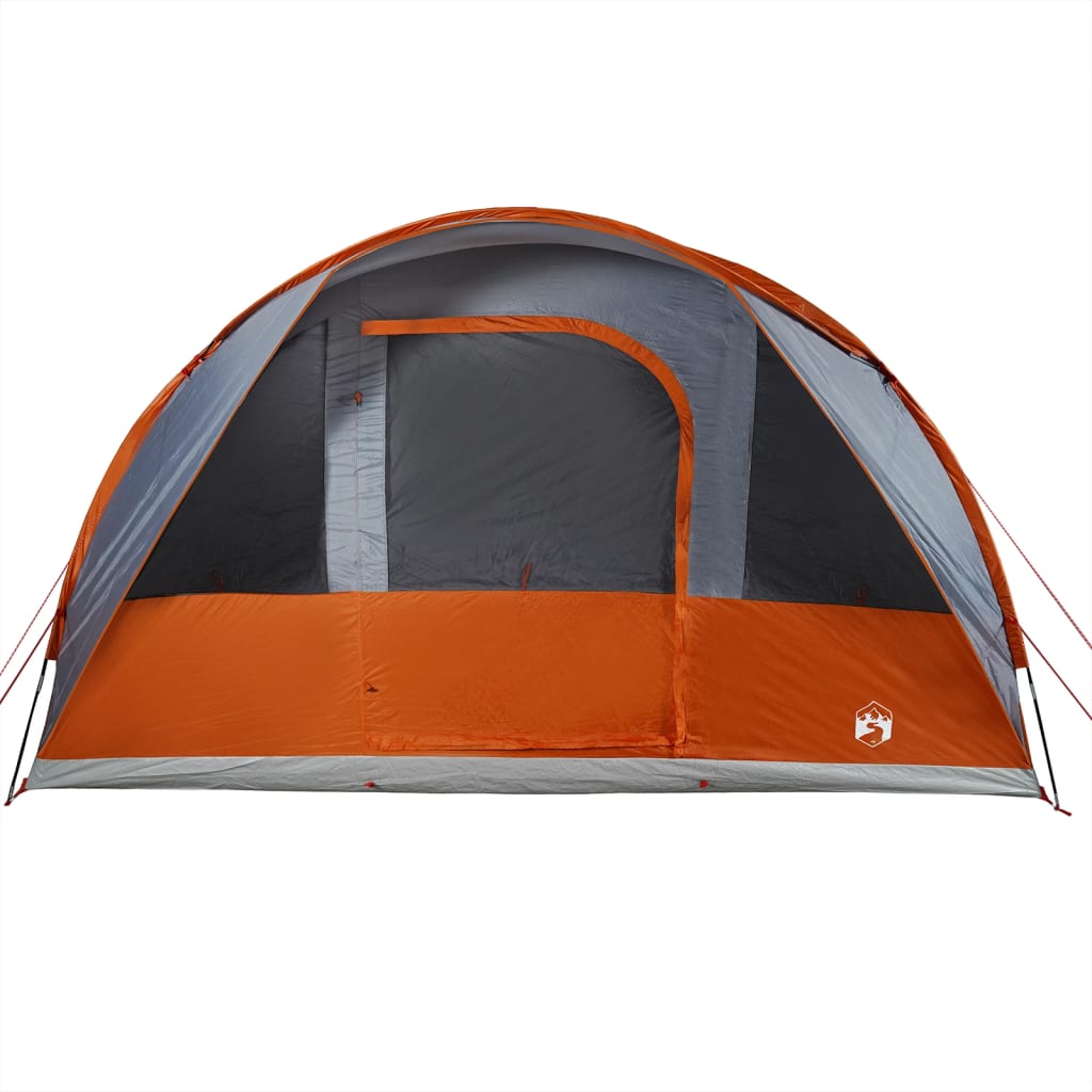 Tunnel Tent 5 Persons Grey and Orange Waterproof
