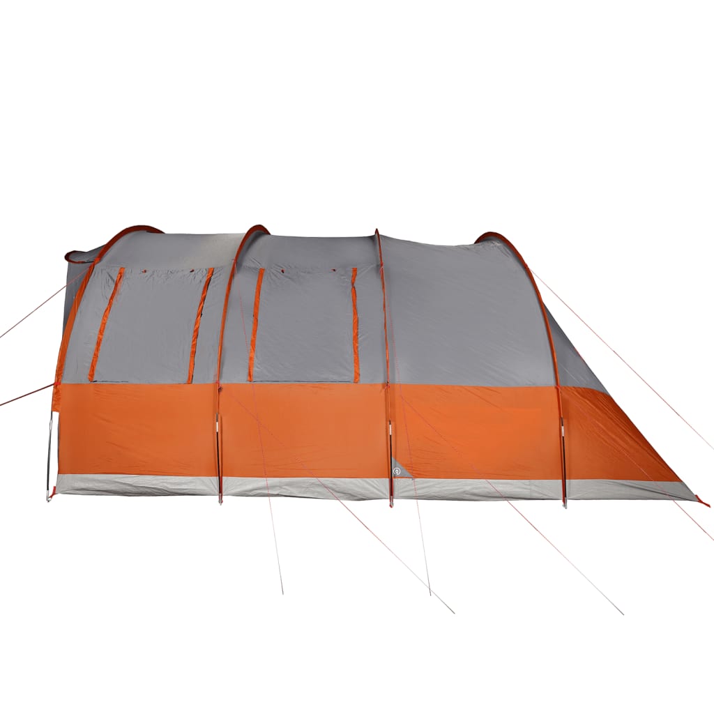 Tunnel Tent 5 Persons Grey and Orange Waterproof
