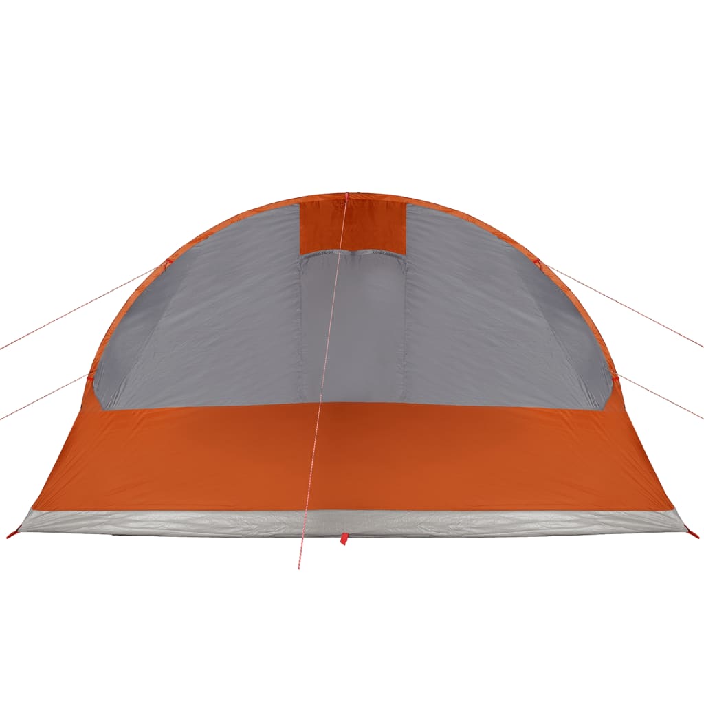 Tunnel Tent 5 Persons Grey and Orange Waterproof