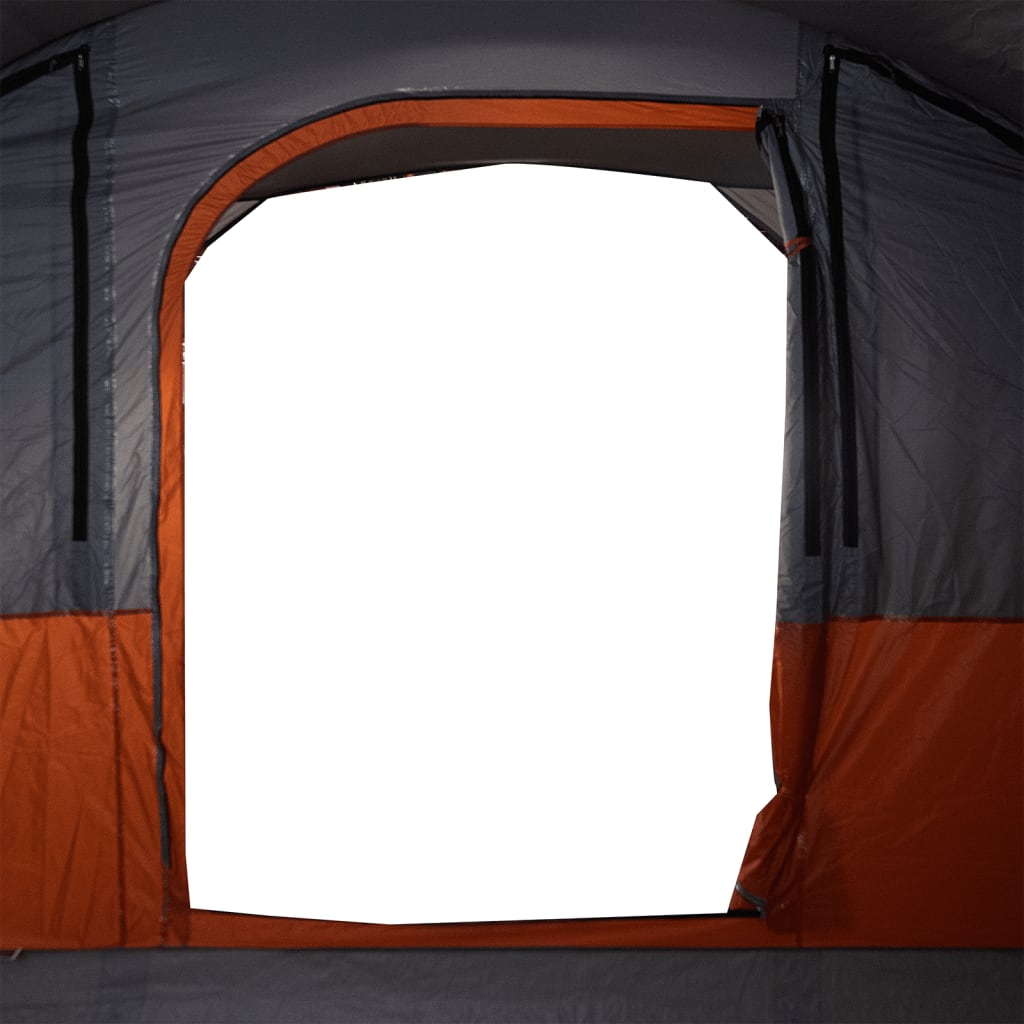 Tunnel Tent 5 Persons Grey and Orange Waterproof